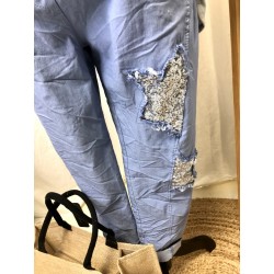 Pantalon ETOILE GRUNGE bleu