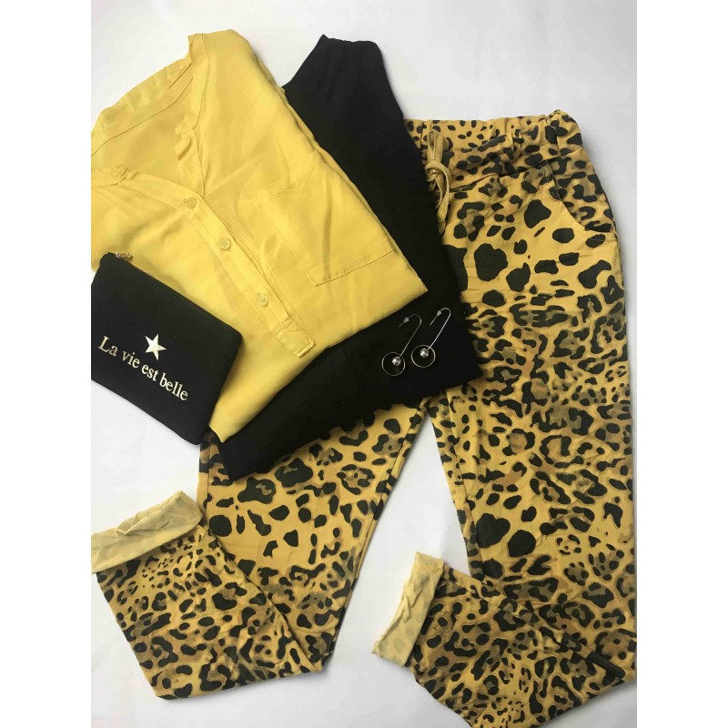 Pantalon jaune/noir